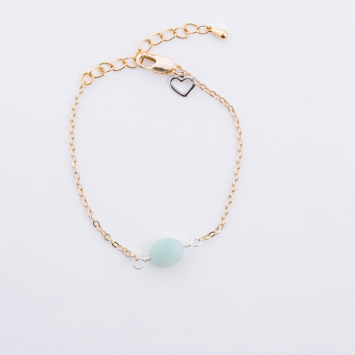 Bracelet Amazonite sur chaîne